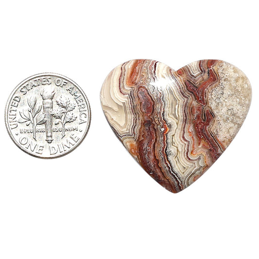 Laguna Lace Agate 27.65x31.35x6 mm Heart Shape Polished Gemstone LS45-08896