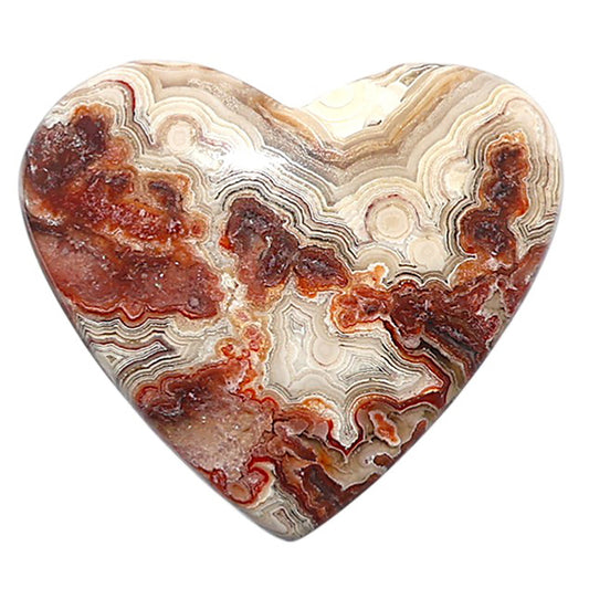 Laguna Lace Agate 26.7x30.35x6 mm Heart Shape Polished Gemstone LS45-08897