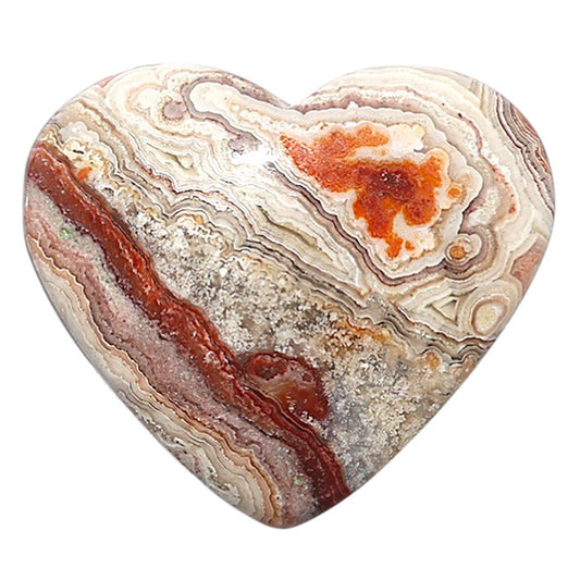 Laguna Lace Agate 27.2x31.1x6.7 mm Heart Shape Polished Gemstone LS45-08898