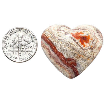 Laguna Lace Agate 27.2x31.1x6.7 mm Heart Shape Polished Gemstone LS45-08898