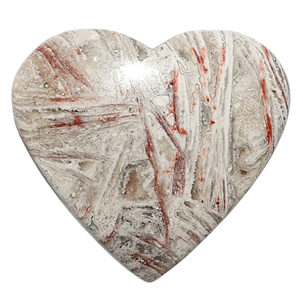 Laguna Lace Agate 28.3x31.3x5 mm Heart Shape Polished Gemstone LS45-08899