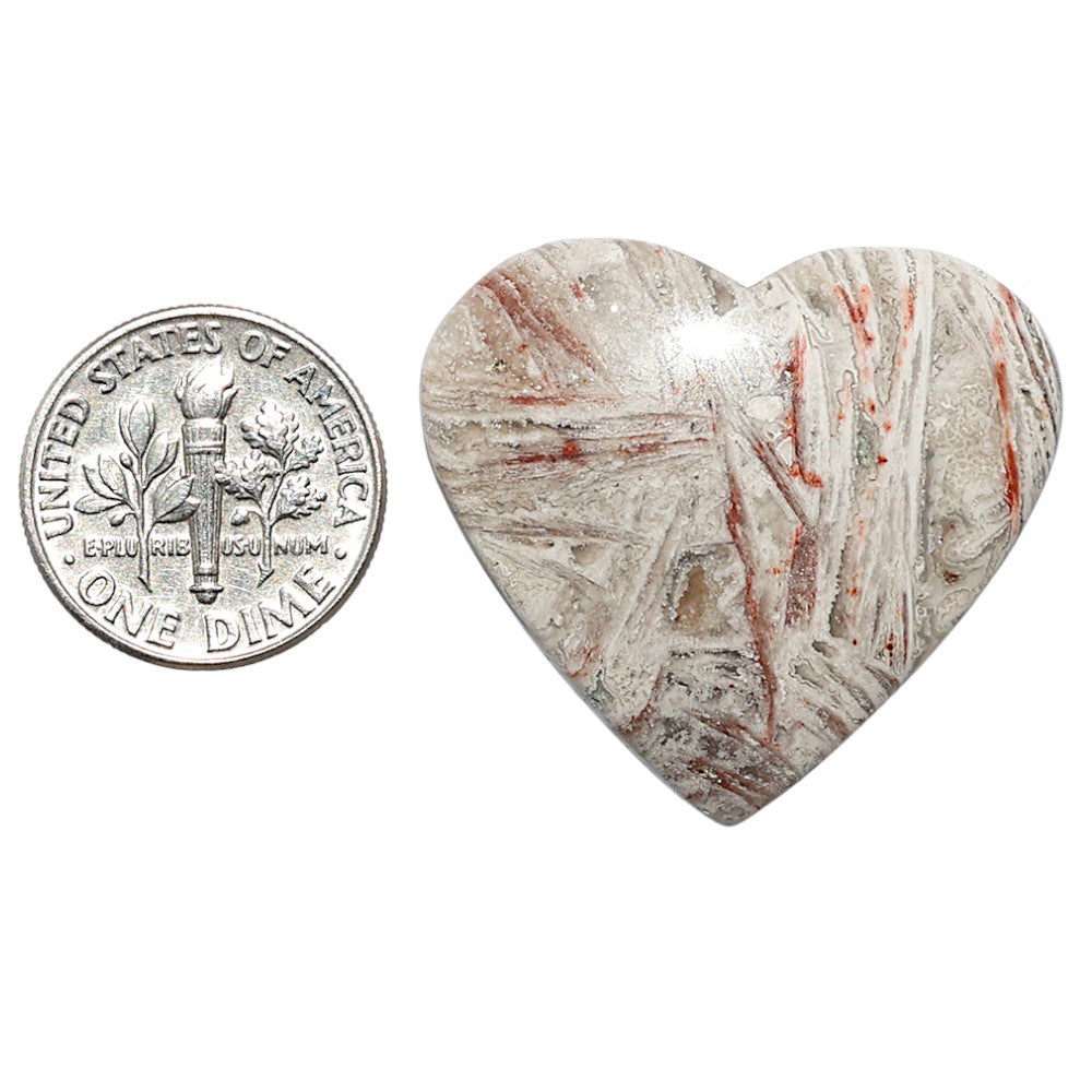 Laguna Lace Agate 28.3x31.3x5 mm Heart Shape Polished Gemstone LS45-08899