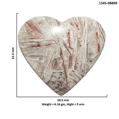 Laguna Lace Agate 28.3x31.3x5 mm Heart Shape Polished Gemstone LS45-08899