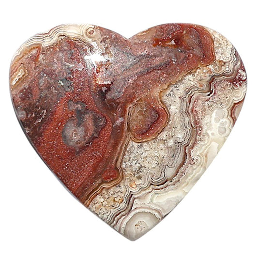Laguna Lace Agate 26.65x29.1x4.8 mm Heart Shape Polished Gemstone LS45-08900
