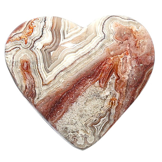 Laguna Lace Agate 25.15x28.1x6 mm Heart Shape Polished Gemstone LS45-08901