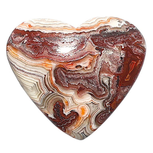 Laguna Lace Agate 24x27.4x5.6 mm Heart Shape Polished Gemstone LS45-08902