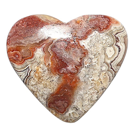 Laguna Lace Agate 23.7x26.7x5 mm Heart Shape Polished Gemstone LS45-08903