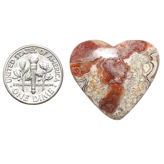 Laguna Lace Agate 23.7x26.7x5 mm Heart Shape Polished Gemstone LS45-08903