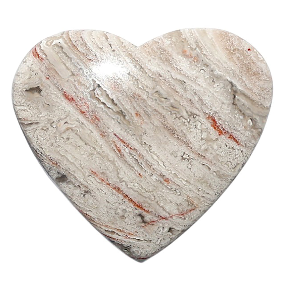 Laguna Lace Agate 28.35x31.8x5.7 mm Heart Shape Polished Gemstone LS45-08906