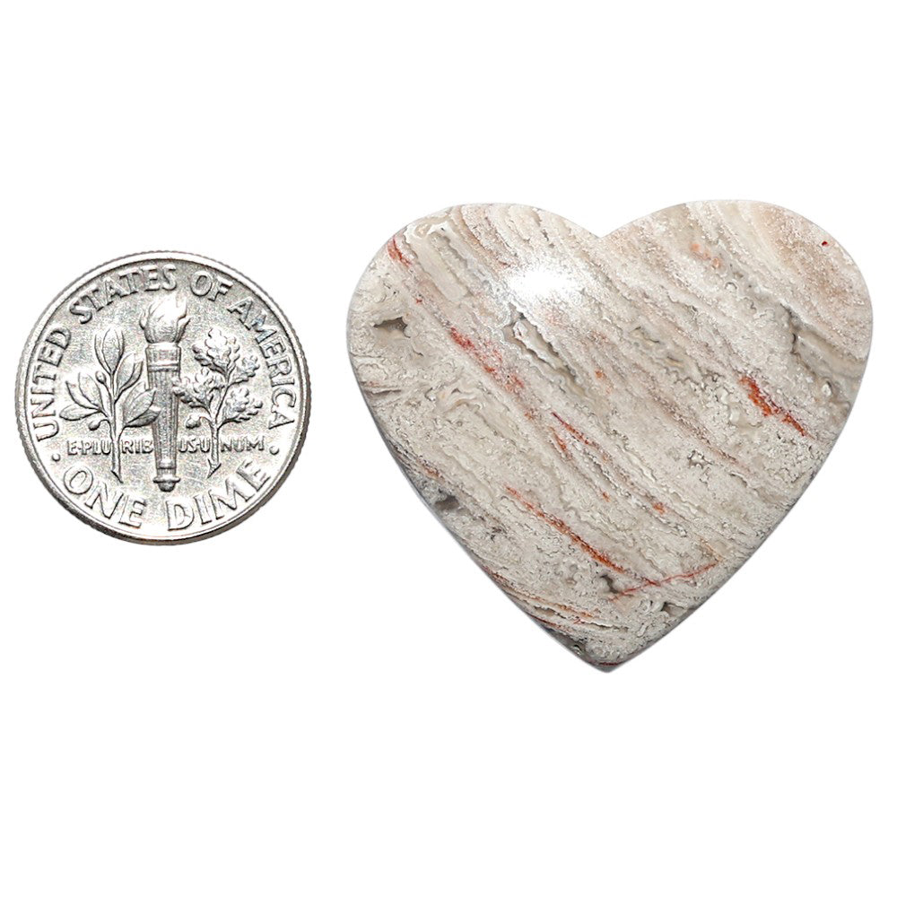 Laguna Lace Agate 28.35x31.8x5.7 mm Heart Shape Polished Gemstone LS45-08906