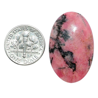 Rhodonite 19.5x30.85x5.5 mm Oval Shape Polished Gemstone LS50-07993