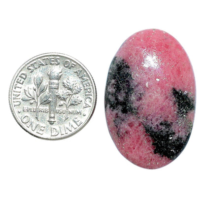 Rhodonite 18.5x28.6x5.8 mm Oval Shape Polished Gemstone LS50-07995