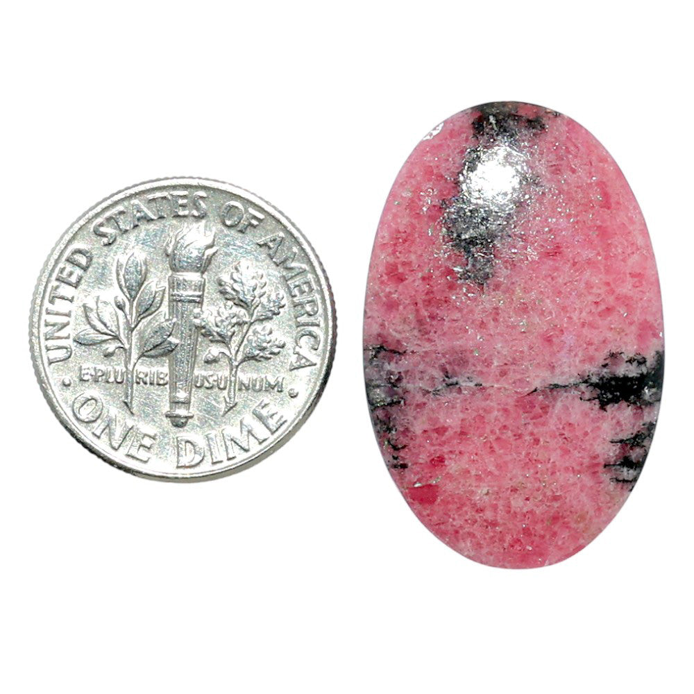 Rhodonite 17.5x27.2x5 mm Oval Shape Polished Gemstone LS50-07996