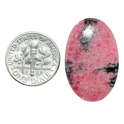 Rhodonite 17.5x27.2x5 mm Oval Shape Polished Gemstone LS50-07996