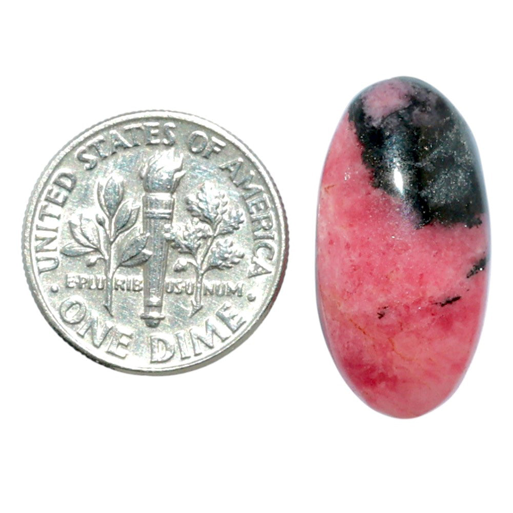 Rhodonite 12x22.8x6 mm Oval Shape Polished Gemstone LS50-07998