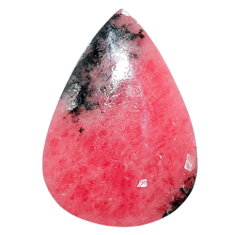 Rhodonite 19x26.7x4 mm Pear Shape Polished Gemstone LS50-08001