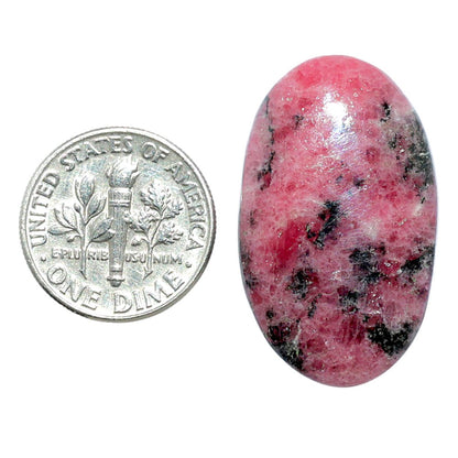 Rhodonite 18.1x30.3x5.5 mm Oval Shape Polished Gemstone LS50-08006