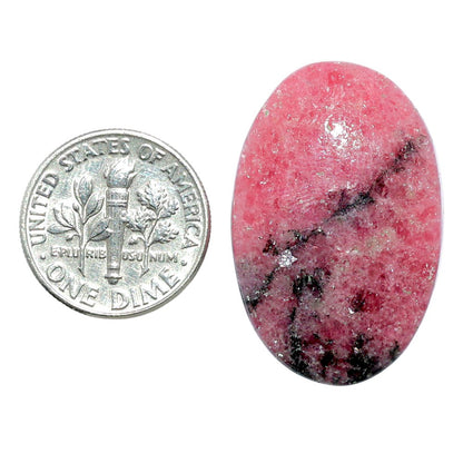Rhodonite 20x30.35x5 mm Oval Shape Polished Gemstone LS50-08007