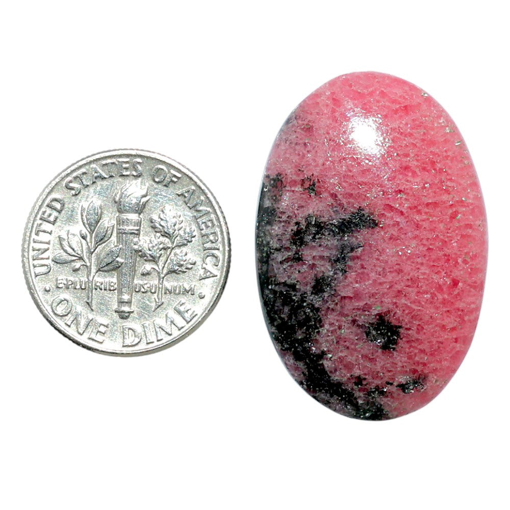 Rhodonite 20x29.9x5 mm Oval Shape Polished Gemstone LS50-08008