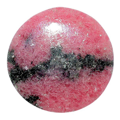 Rhodonite 26.2x26.2x5 mm Round Shape Polished Gemstone LS50-08009