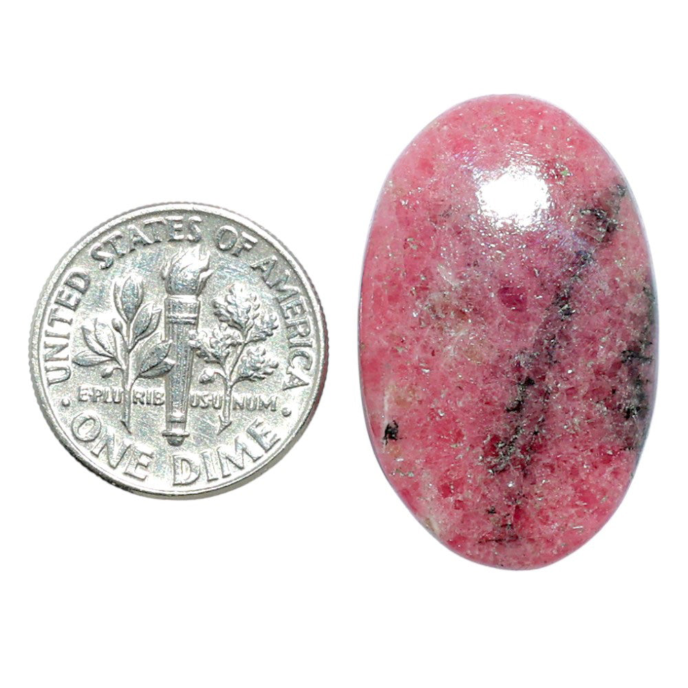 Rhodonite 18x28.5x5.3 mm Oval Shape Polished Gemstone LS50-08014