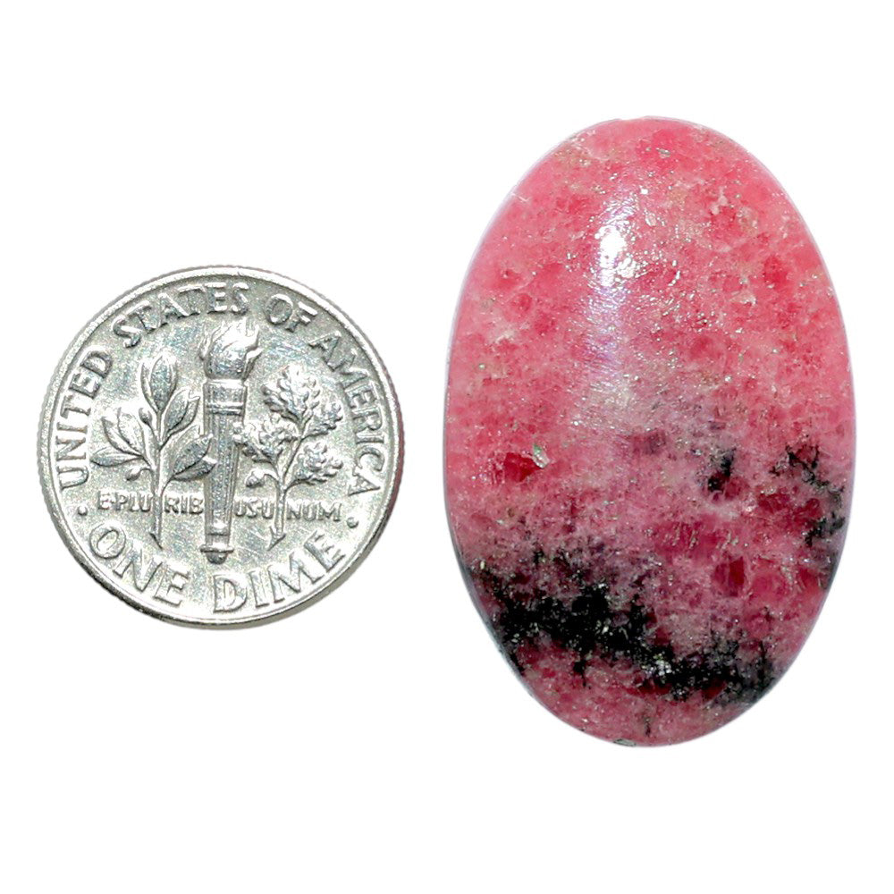 Rhodonite 20.2x30.7x5.5 mm Oval Shape Polished Gemstone LS50-08015