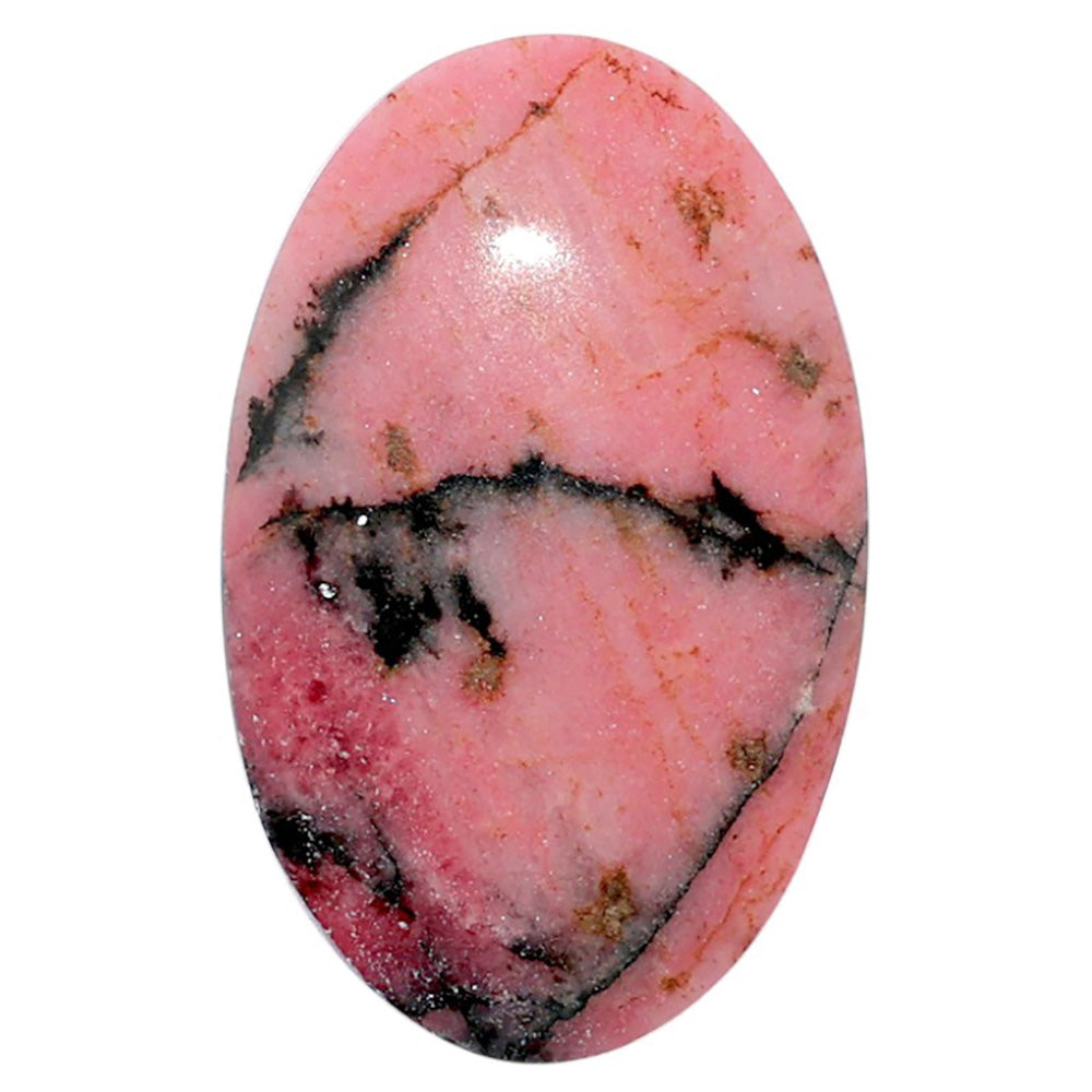 Rhodonite 21.8x34.55x4.5 mm Oval Shape Polished Gemstone LS50-08021