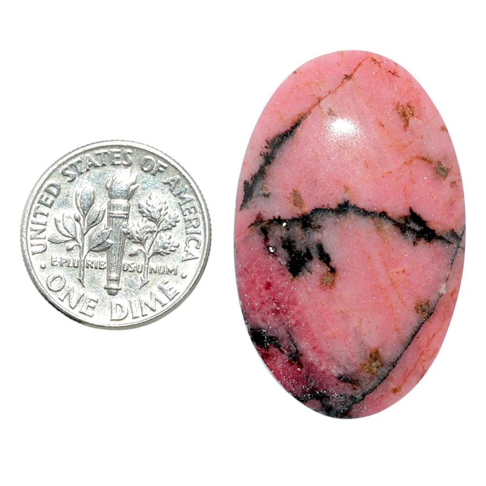 Rhodonite 21.8x34.55x4.5 mm Oval Shape Polished Gemstone LS50-08021