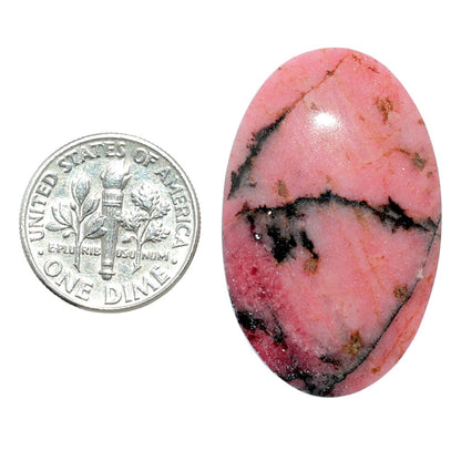 Rhodonite 21.8x34.55x4.5 mm Oval Shape Polished Gemstone LS50-08021