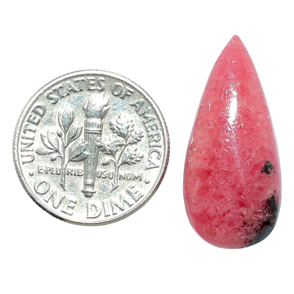 Rhodonite 11x24.3x5 mm Pear Shape Polished Gemstone LS50-08025