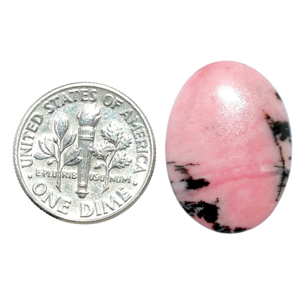 Rhodonite 15.9x21.6x4 mm Oval Shape Polished Gemstone LS50-08026