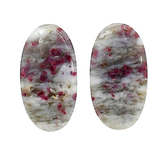 Cinnabar Pair 13.4x24.7x4.7 mm Oval Shape Polished Gemstone LS51-06757