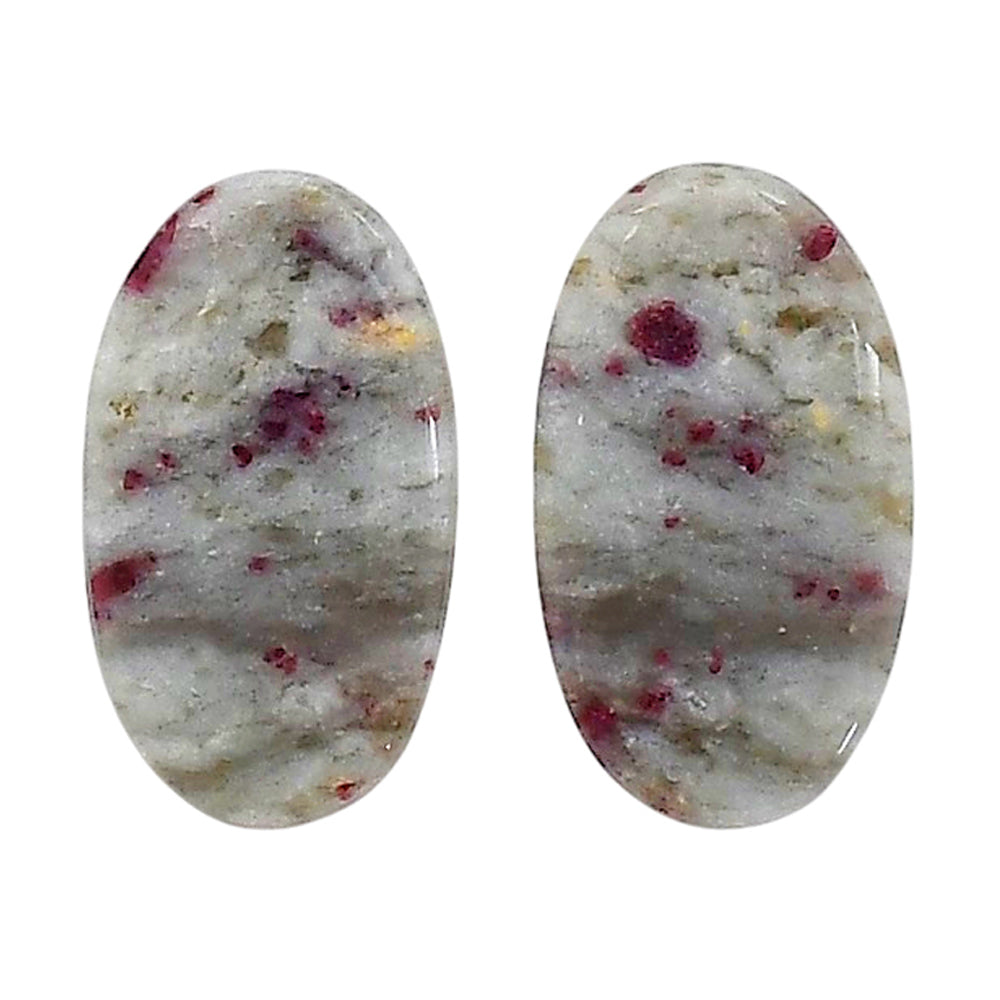 Cinnabar Pair 13.3x23.15x4 mm Oval Shape Polished Gemstone LS51-06758