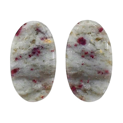 Cinnabar Pair 13.3x23.15x4 mm Oval Shape Polished Gemstone LS51-06758