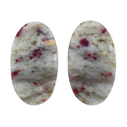 Cinnabar Pair 13.3x23.15x4 mm Oval Shape Polished Gemstone LS51-06758