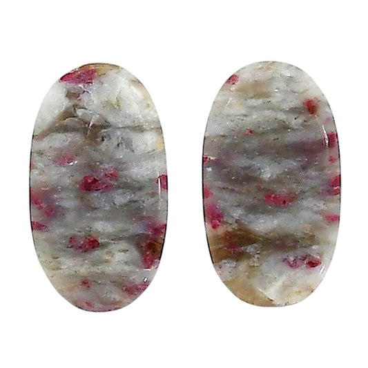 Cinnabar Pair 12.6x22.2x4 mm Oval Shape Polished Gemstone LS51-06759
