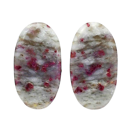 Cinnabar Pair 13.3x24.3x4.5 mm Oval Shape Polished Gemstone LS51-06767