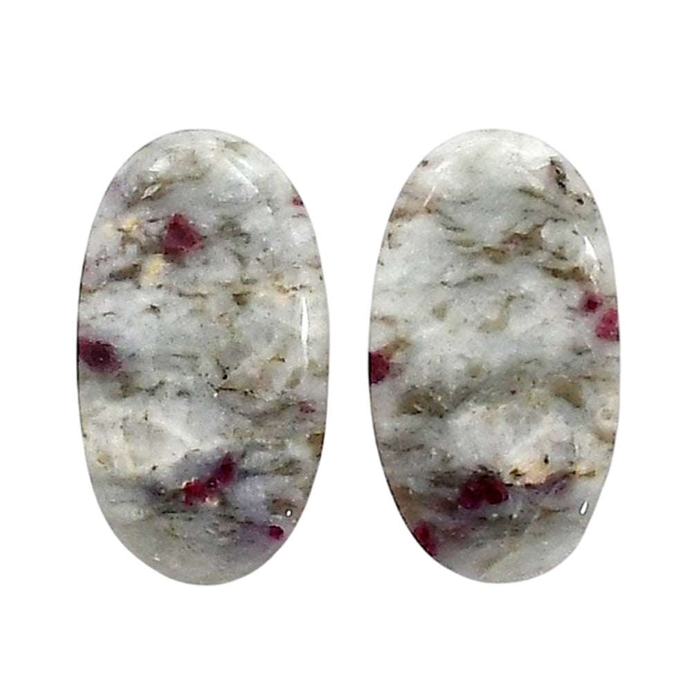 Cinnabar Pair 12.7x22.8x4.3 mm Oval Shape Polished Gemstone LS51-06768