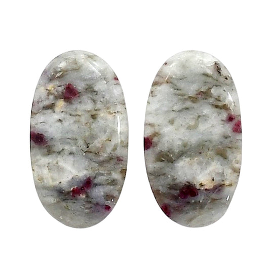 Cinnabar Pair 12.7x22.8x4.3 mm Oval Shape Polished Gemstone LS51-06768