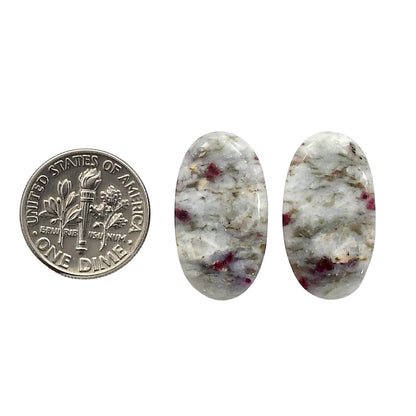 Cinnabar Pair 12.7x22.8x4.3 mm Oval Shape Polished Gemstone LS51-06768