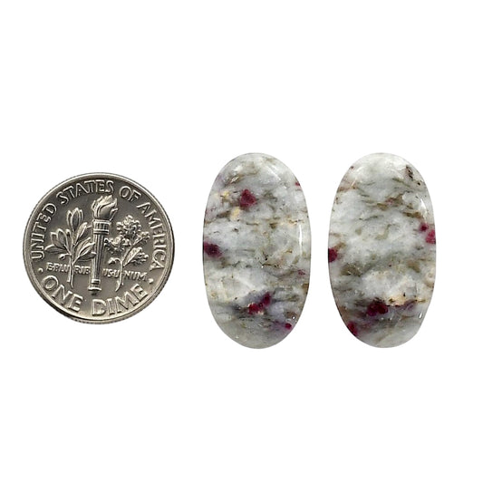 Cinnabar Pair 12.7x22.8x4.3 mm Oval Shape Polished Gemstone LS51-06768