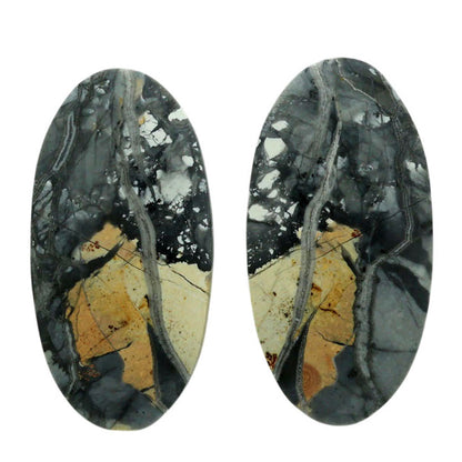 Maligano Jasper Pair 15.2x30x4.2 mm Oval Shape Polished Gemstone LS53-07064