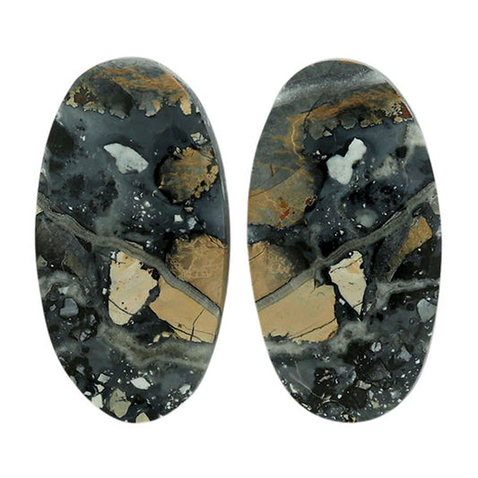 Maligano Jasper Pair 13.9x25.9x4 mm Oval Shape Polished Gemstone LS53-07065