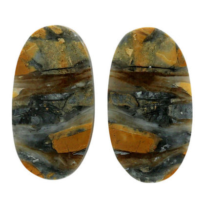 Maligano Jasper Pair 13.2x24.6x3.5 mm Oval Shape Polished Gemstone LS53-07069