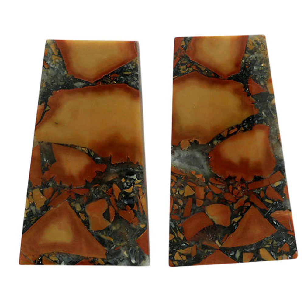 Maligano Jasper Pair 14.7x25.55x3.7 mm Fancy Shape Polished Gemstone LS53-07073