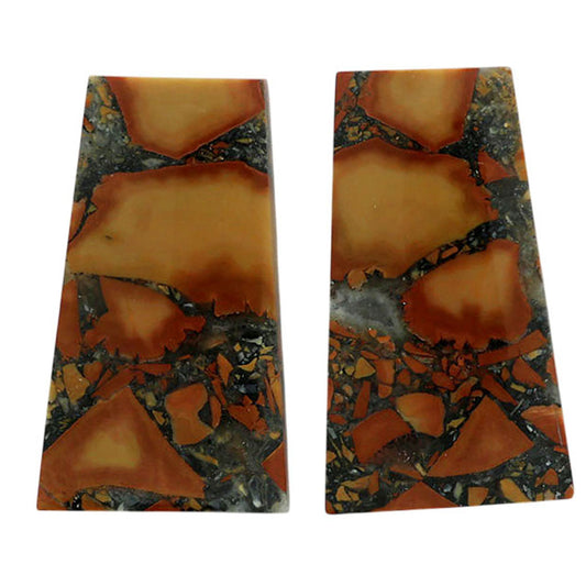 Maligano Jasper Pair 14.7x25.55x3.7 mm Fancy Shape Polished Gemstone LS53-07073