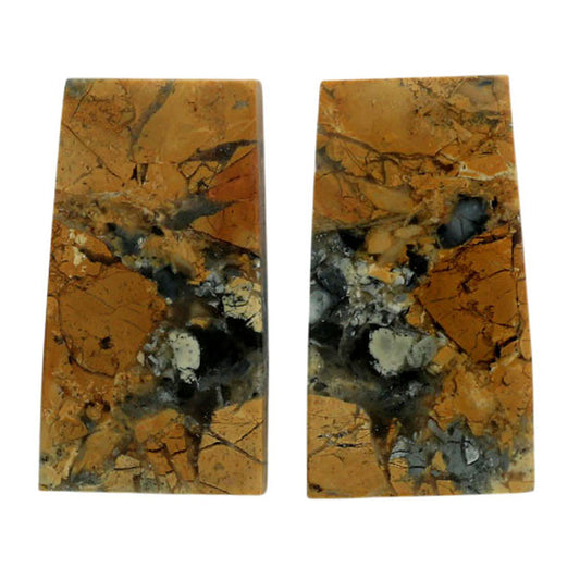 Maligano Jasper Pair 12.7x23x4.2 mm Fancy Shape Polished Gemstone LS53-07074