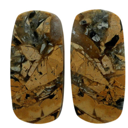 Maligano Jasper Pair 13.1x27.5x4.4 mm Cushion Shape Polished Gemstone LS53-07077