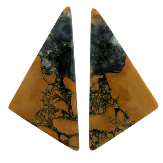 Maligano Jasper Pair 14.9x30.3x3.5 mm Fancy Shape Polished Gemstone LS53-07078