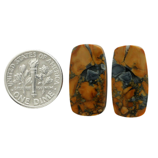 Maligano Jasper Pair 11.3x21.8x4 mm Cushion Shape Polished Gemstone LS53-07079